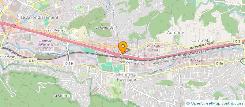 localisation de l'entreprise BALLS OF FIRE - CUSTOM ASSOCIATION  LA PENNE-SUR-HUVEAUNE