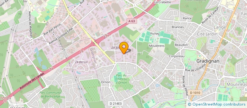 localisation de l'entreprise BALMA  GRADIGNAN