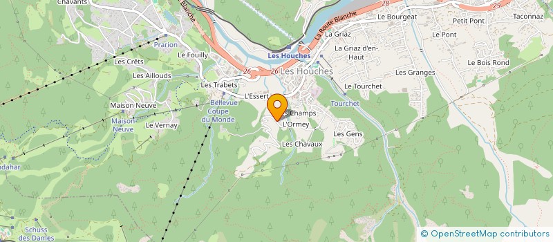 localisation de l'entreprise BALMAT BOIS à LES HOUCHES