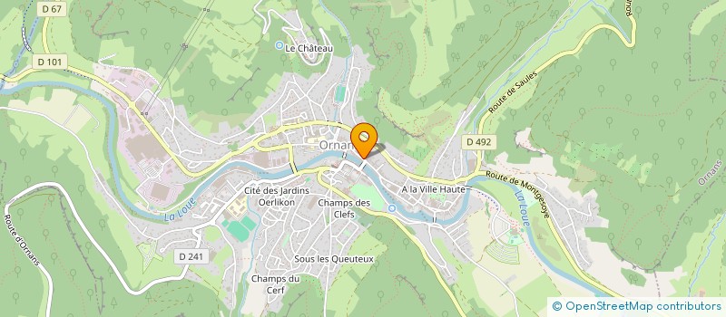 localisation de l'entreprise BALTAT à ORNANS