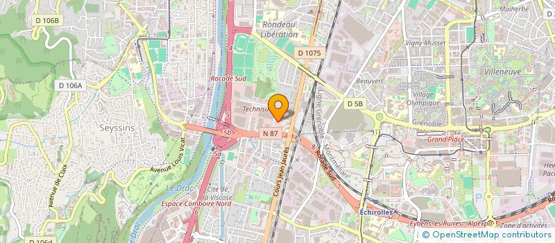 localisation de l'entreprise BALTHAZARD ET COTTE à GRENOBLE