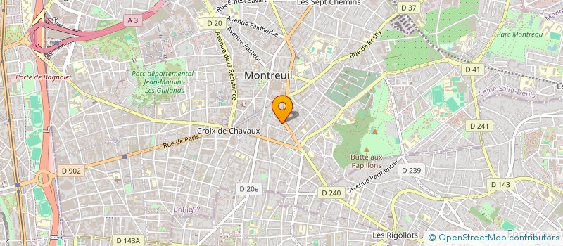 localisation de l'entreprise BALTIMODA à MONTREUIL