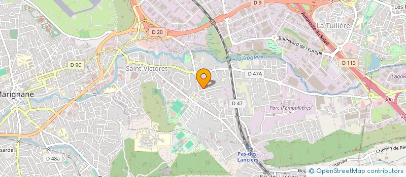 localisation de l'entreprise BALY HUMANITY  SAINT-VICTORET