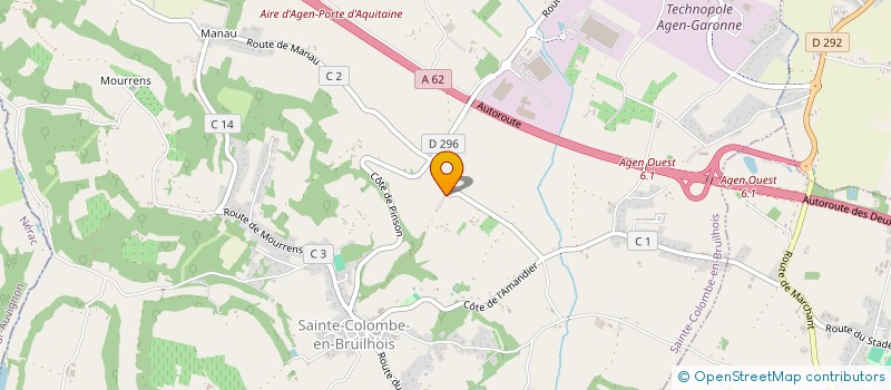 localisation de l'entreprise BALZAC FROID 47  SAINTE-COLOMBE-EN-BRUILHOIS