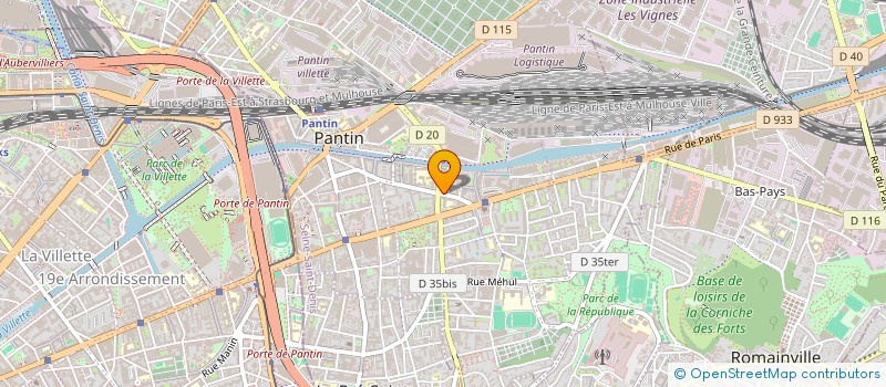 localisation de l'entreprise BAMA  PANTIN