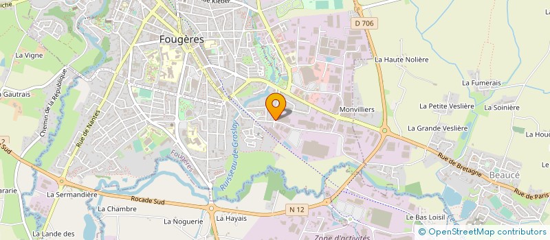 localisation de l'entreprise BAMAREC FOUGERES  FOUGERES
