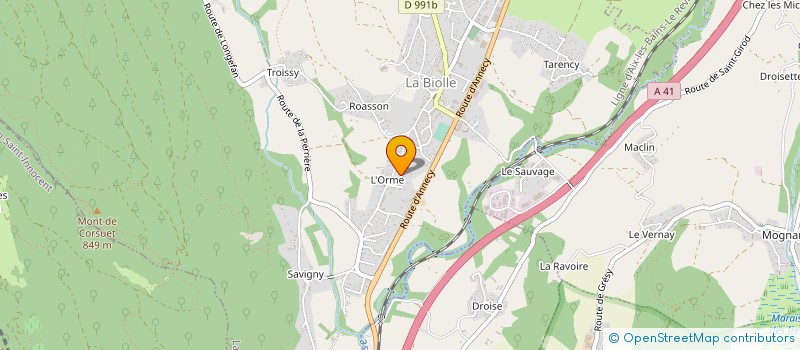 localisation de l'entreprise BAMAVI  LA BIOLLE