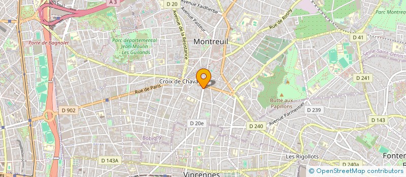 localisation de l'entreprise BAMBINO à MONTREUIL