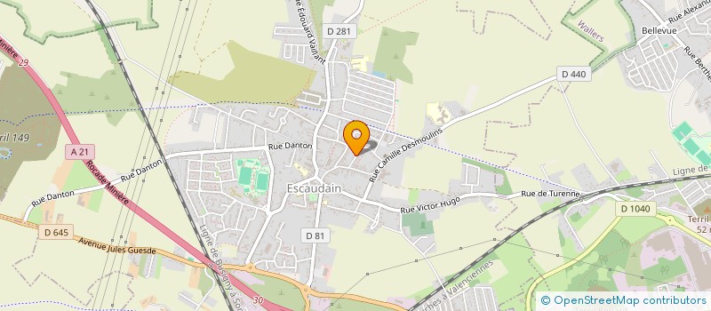 localisation de l'entreprise BAMI  ESCAUDAIN