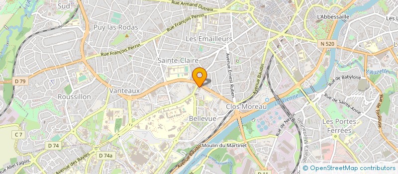 localisation de l'entreprise BAMOC à LIMOGES