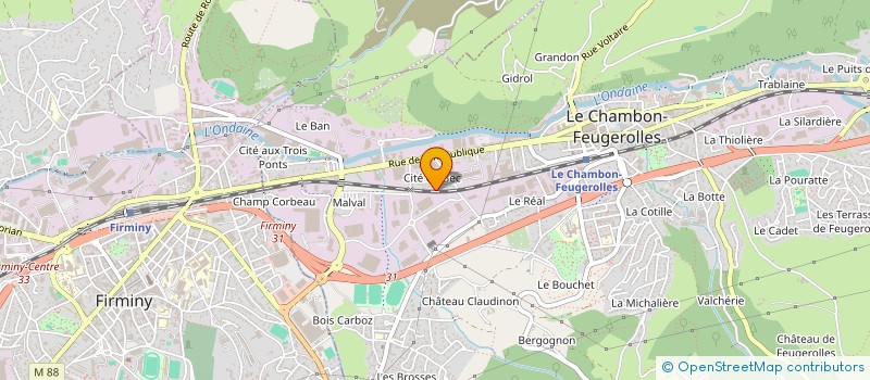 localisation de l'entreprise BAMY TRANSPORTS EXPRESS  LE CHAMBON-FEUGEROLLES
