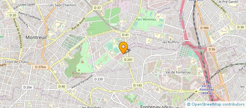localisation de l'entreprise BANAN TRANS  MONTREUIL