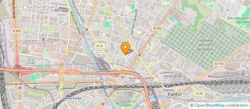 localisation de l'entreprise BANANA PUBLICITE ET MARKETING  AUBERVILLIERS