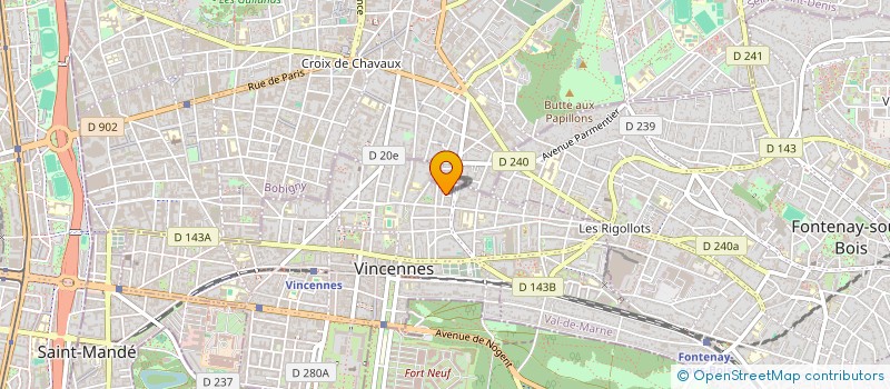 localisation de l'entreprise BANANA TIGER STUDIO à VINCENNES