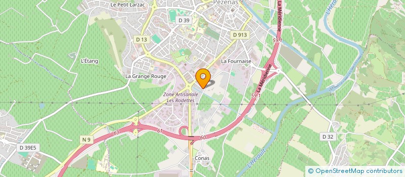 localisation de l'entreprise BANCAREL à PEZENAS
