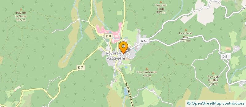 localisation de l'entreprise BANDE DE PROD à ROYERE-DE-VASSIVIERE