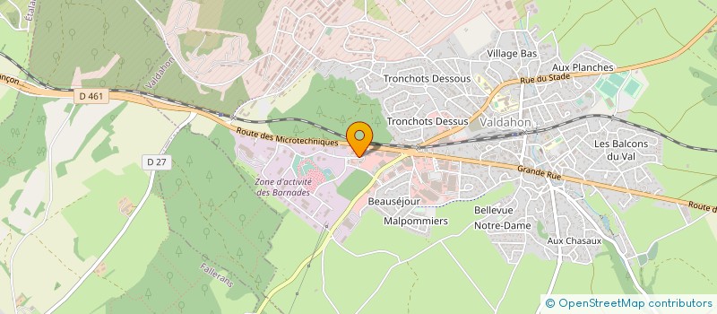 localisation de l'entreprise BANDELIER AUTOMOBILES à VALDAHON