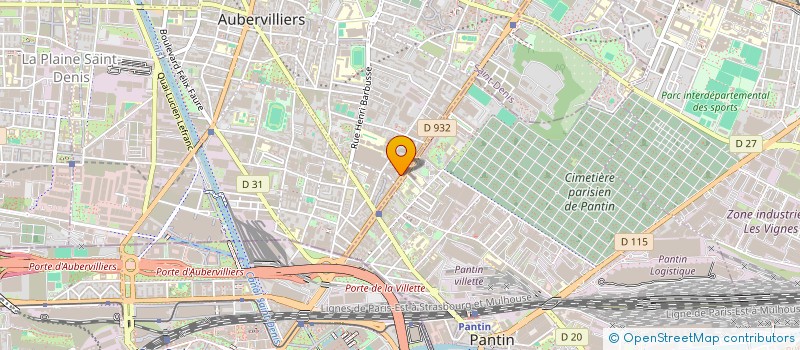 localisation de l'entreprise BANGLA TRADE à AUBERVILLIERS