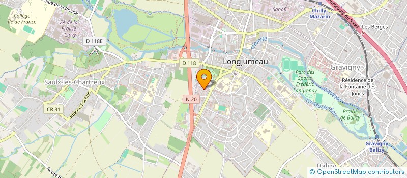 localisation de l'entreprise BANGUI SANS FRONTIERES  LONGJUMEAU