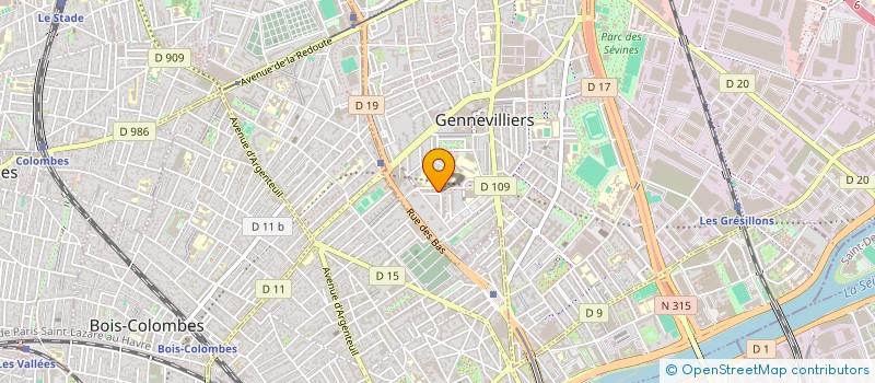 localisation de l'entreprise BANLIEUE PLUS ET NOS QUARTIERS  GENNEVILLIERS