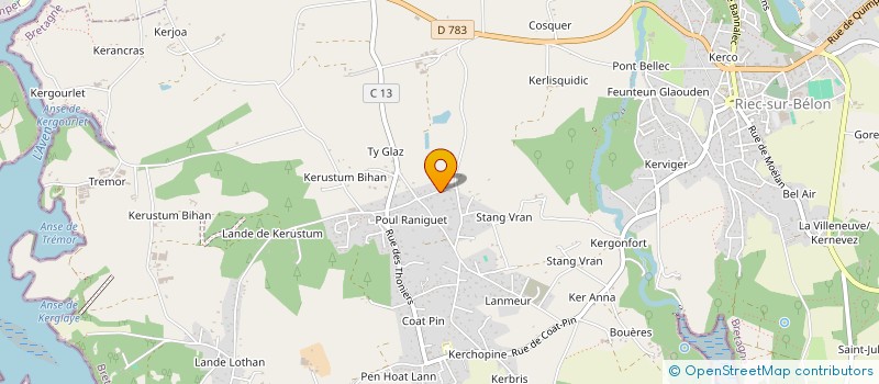 localisation de l'entreprise BANNA LOC  CONCARNEAU