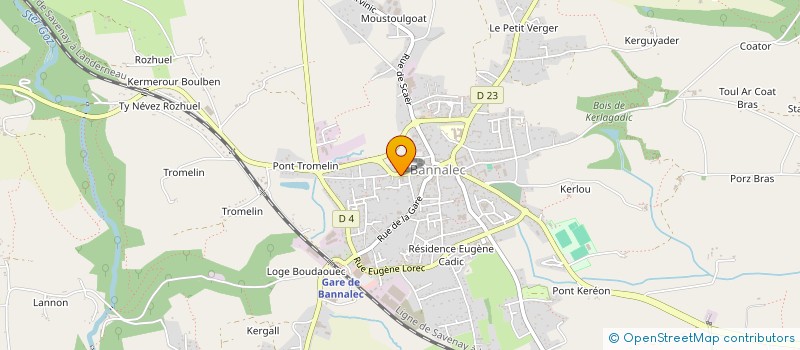 localisation de l'entreprise BANNALEC PIECES AUTO  BANNALEC