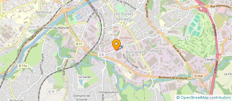 localisation de l'entreprise BANQUE ALIMENTAIRE HTE VIENNE à LIMOGES