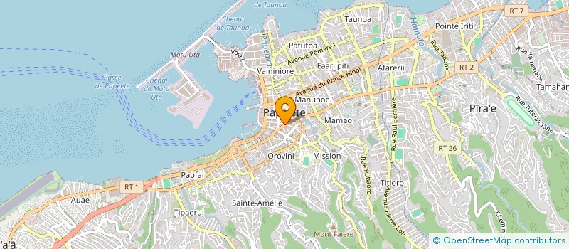 localisation de l'entreprise BANQUE DE TAHITI à PAPEETE