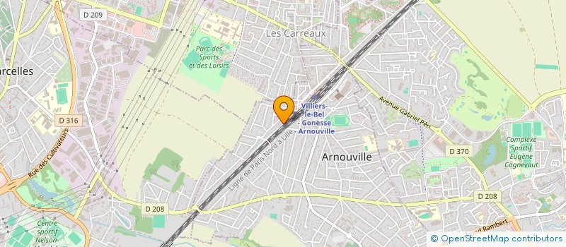 localisation de l'entreprise BANY COIFFURE  ARNOUVILLE