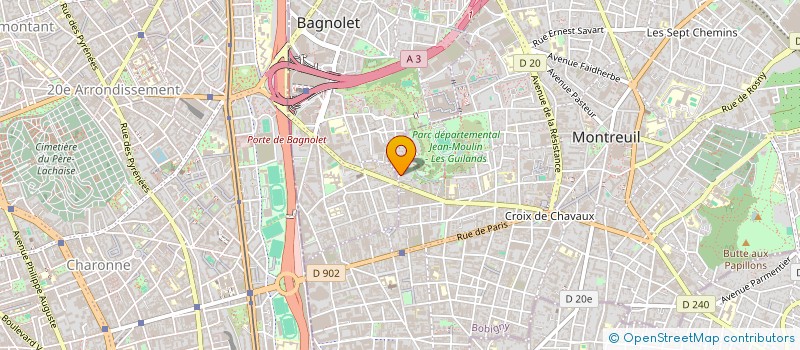 localisation de l'entreprise BAOBAB à MONTREUIL