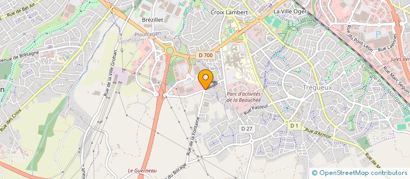 localisation de l'entreprise BAPTINE  TREGUEUX