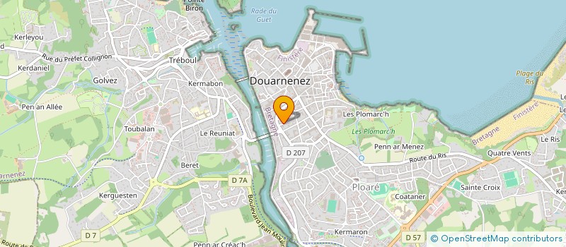 localisation de l'entreprise BAPTISTE POUR L ENTRAIDE ET LA JEUNESSE à DOUARNENEZ