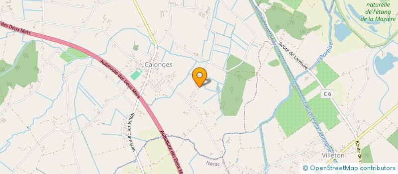 localisation de l'entreprise BAQUE SUD  CALONGES