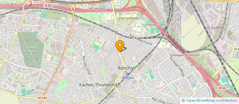 localisation de l'entreprise BAR A CISEAUX à RONCHIN