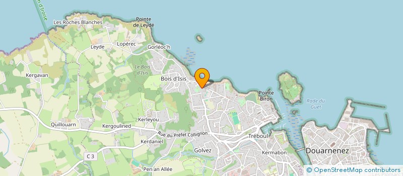 localisation de l'entreprise BAR CREPERIE DE LA PLAGE  DOUARNENEZ