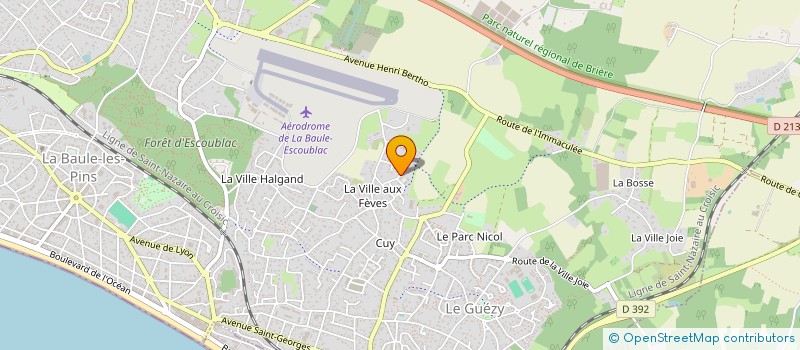 localisation de l'entreprise BAR DE L'AERO-CLUB  LA BAULE-ESCOUBLAC