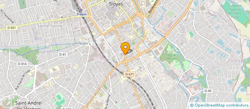 localisation de l'entreprise BAR DE L'INDUSTRIE à TROYES