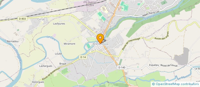localisation de l'entreprise BAR DE LA SOURCE à BRETENOUX
