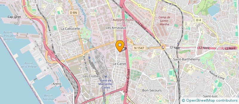 localisation de l'entreprise BAR DES 4 AVENUES à MARSEILLE