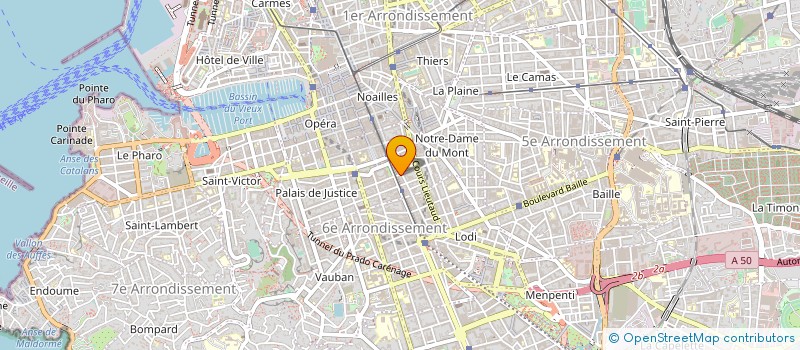 localisation de l'entreprise BAR DES AS à MARSEILLE