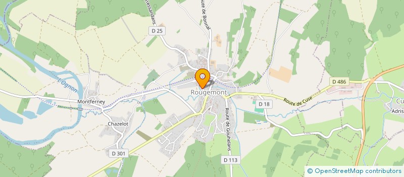 localisation de l'entreprise BAR DES CHINEURS à ROUGEMONT