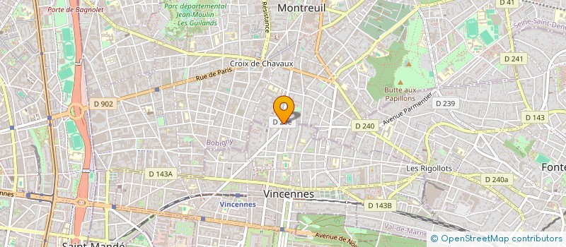 localisation de l'entreprise BAR DES SPORTS à MONTREUIL