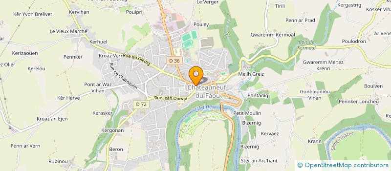 localisation de l'entreprise BAR DES SPORTS à CHATEAUNEUF-DU-FAOU