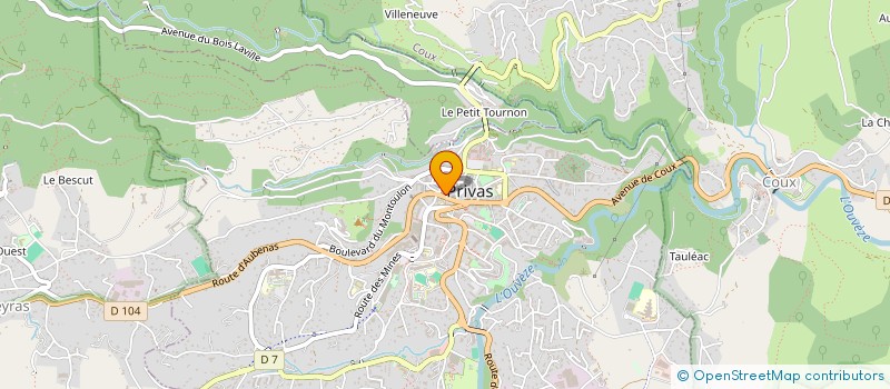 localisation de l'entreprise BAR DU CENTRE à PRIVAS
