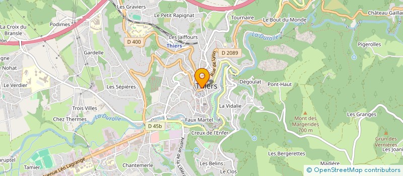 localisation de l'entreprise BAR DU CENTRE VILLE  THIERS