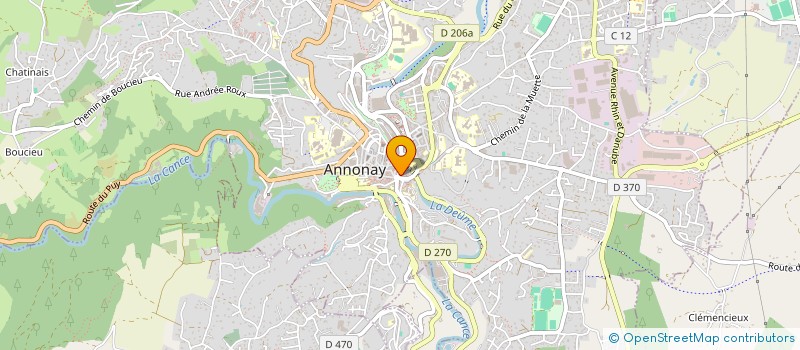 localisation de l'entreprise BAR DU COMMERCE à ANNONAY