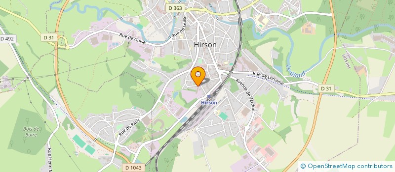 localisation de l'entreprise BAR DU STADE à HIRSON