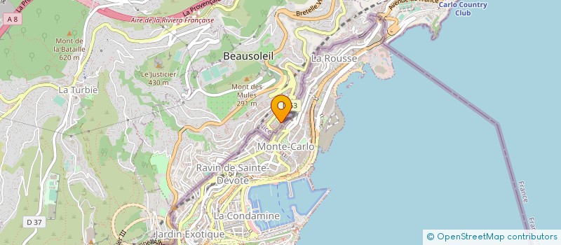 localisation de l'entreprise BAR LA CRAVACHE  BEAUSOLEIL