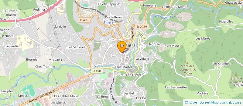 localisation de l'entreprise BAR LE CARTHAGE  THIERS