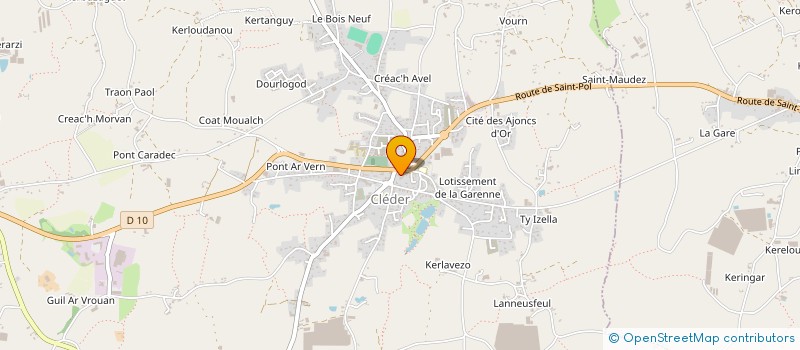 localisation de l'entreprise BAR LE CENTRAL à CLEDER